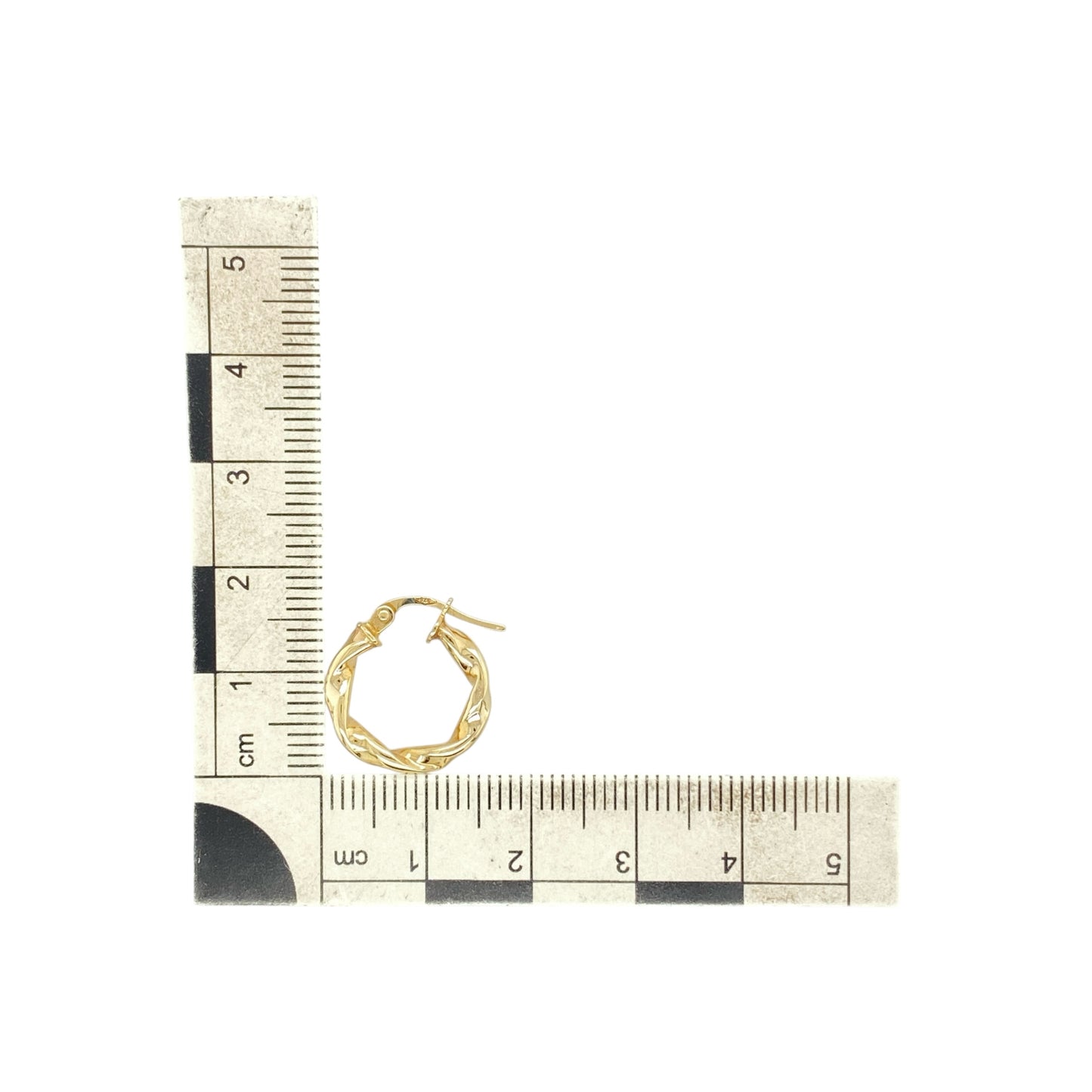 9ct Gold Twisted Hoop Creole Earrings