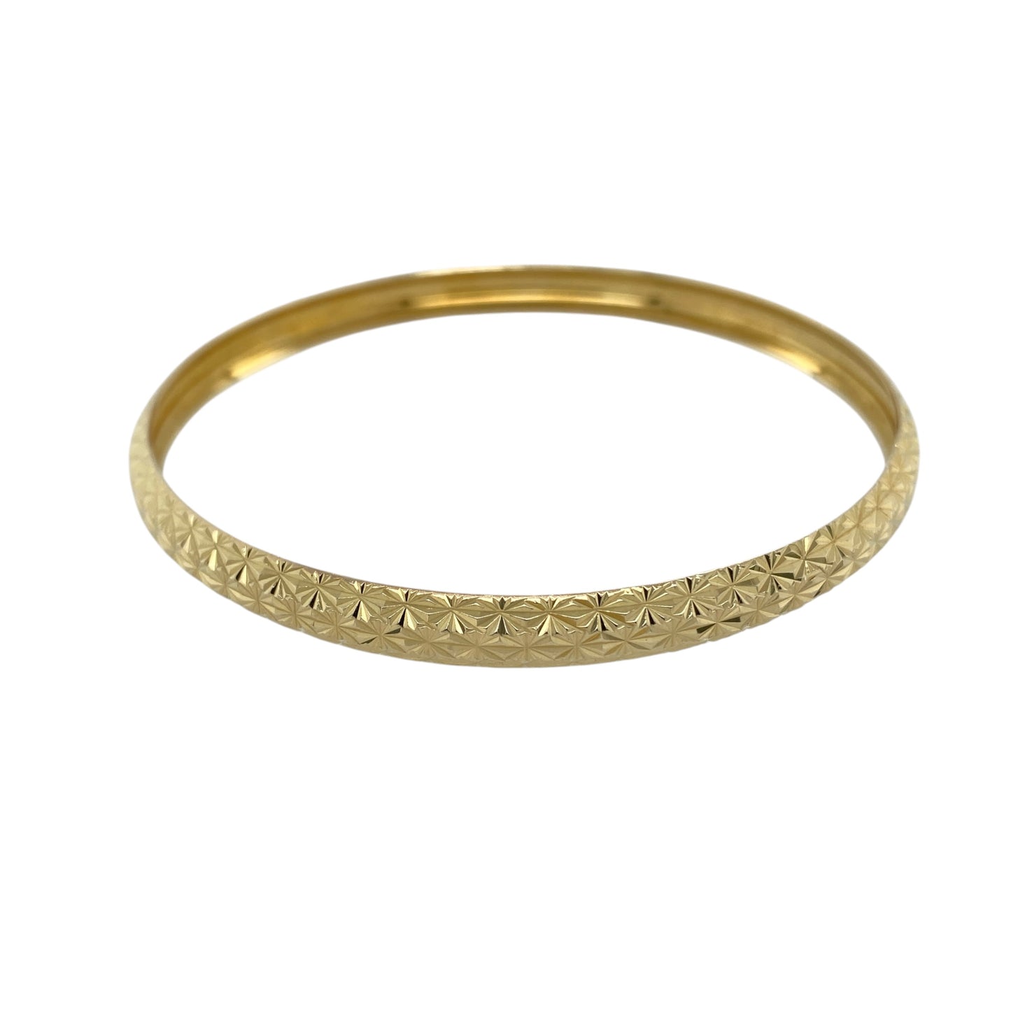 9ct Gold Patterned Bangle