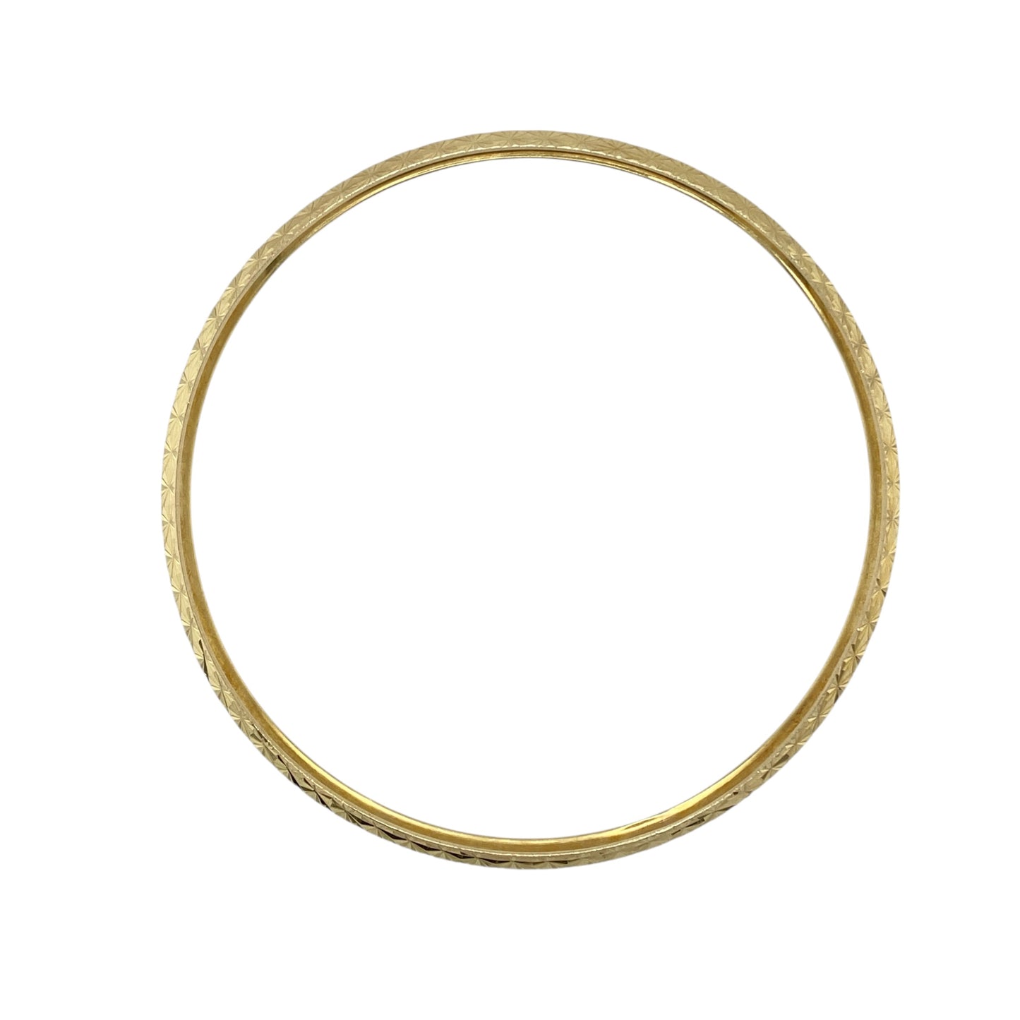 9ct Gold Patterned Bangle