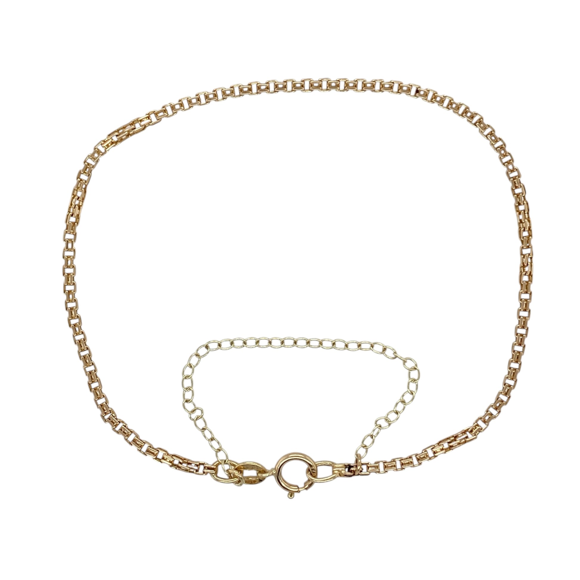9ct Gold 7.5" Square Link Bracelet