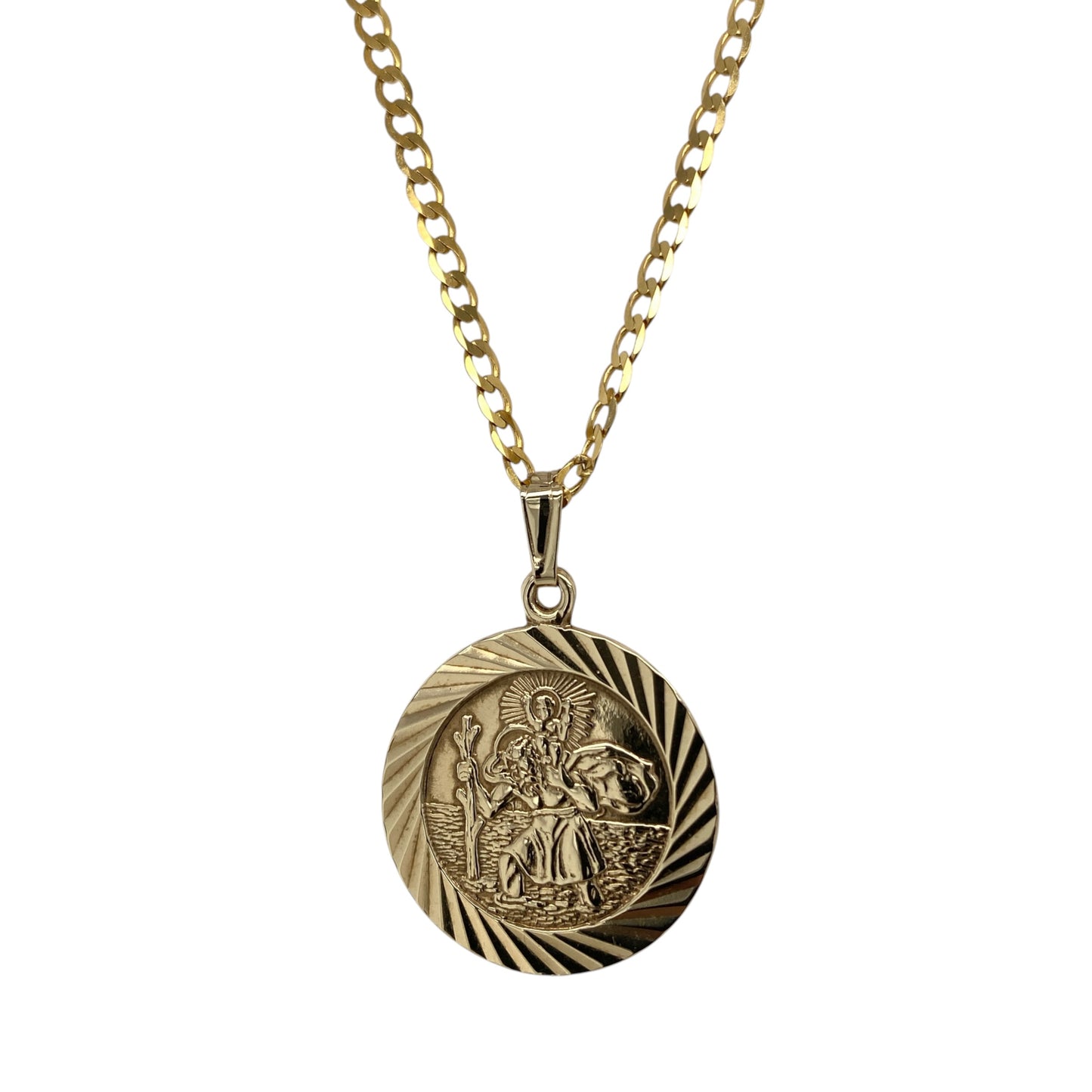 9ct Gold St Christopher 20" Necklace