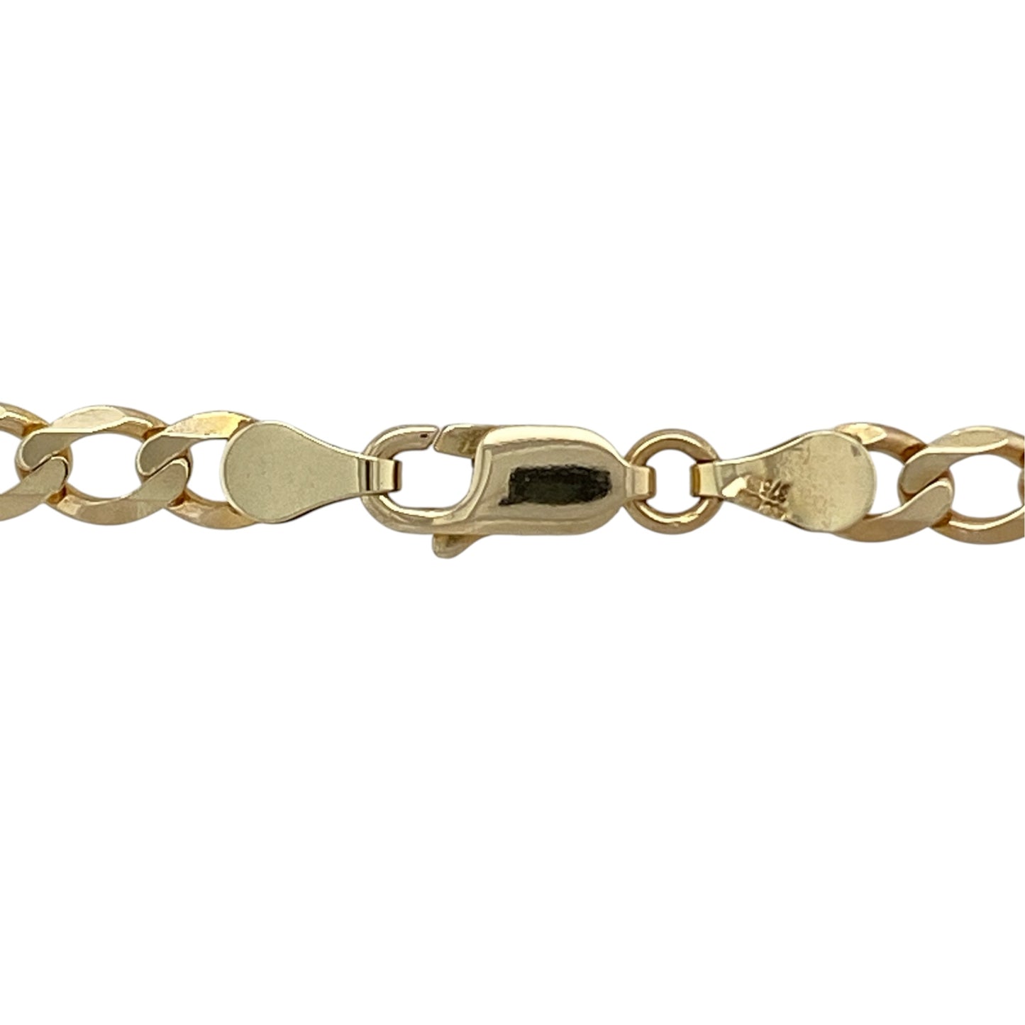 This pre-owned 9ct yellow gold curb chain is a substantial classic design, featuring bold traditional curb links.

Design: Featuring a traditional curb link design, this chain has a substantial profile finished in warm 9ct yellow gold.
Material: Made from 9-carat yellow gold.
Chain Detail: Curb links measure approximately 5mm wide.
Size & Weight: Approximately 18 inches long. Total weight 9.90 grams.