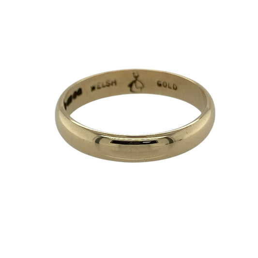 9ct Welsh Gold 3mm Wedding Band Ring