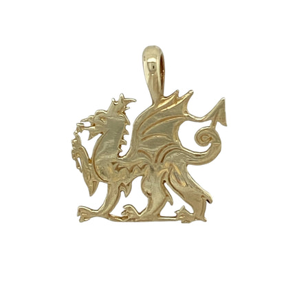 9ct Gold Welsh Dragon Pendant