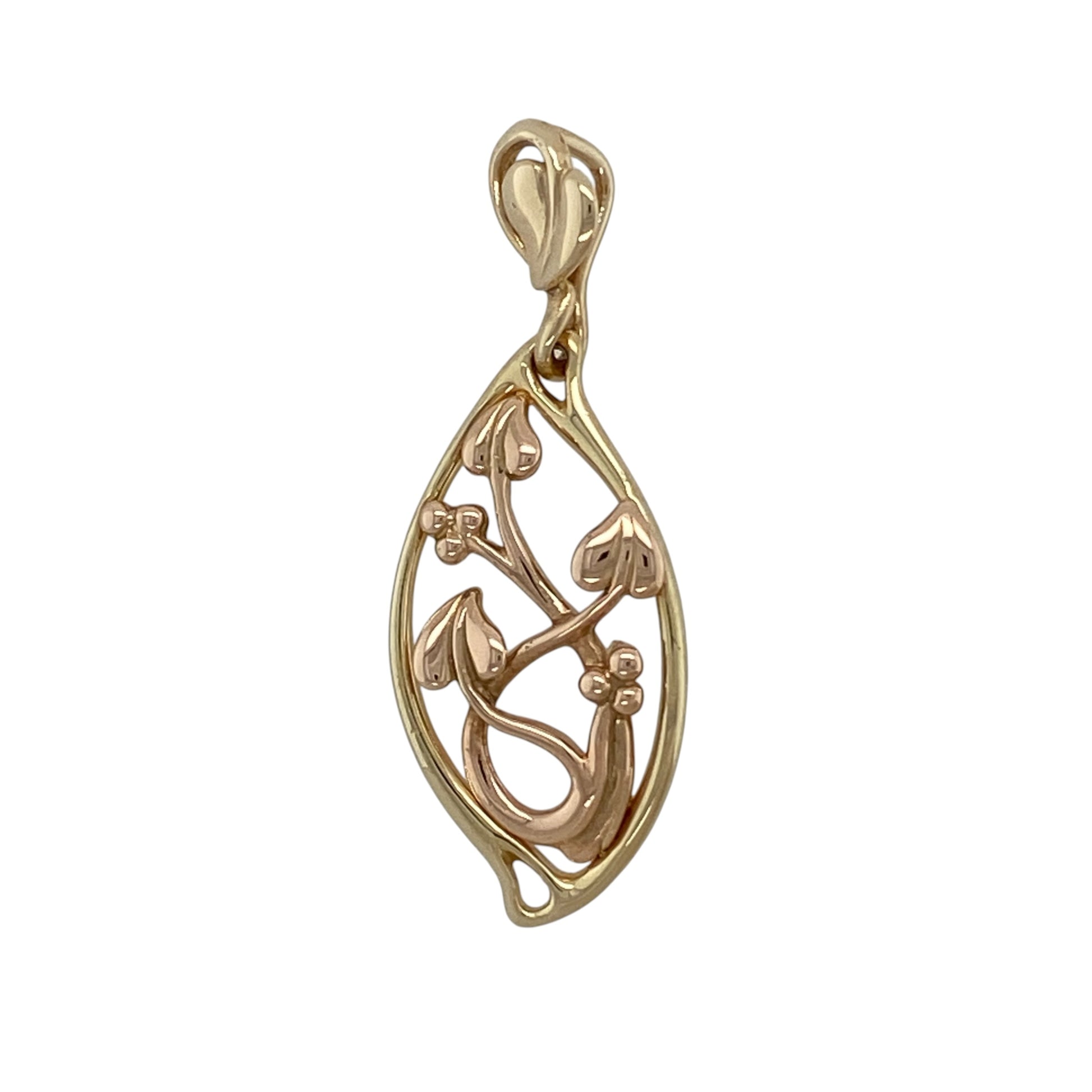 9ct Gold Clogau Tree of Life Marquise Shaped Pendant
