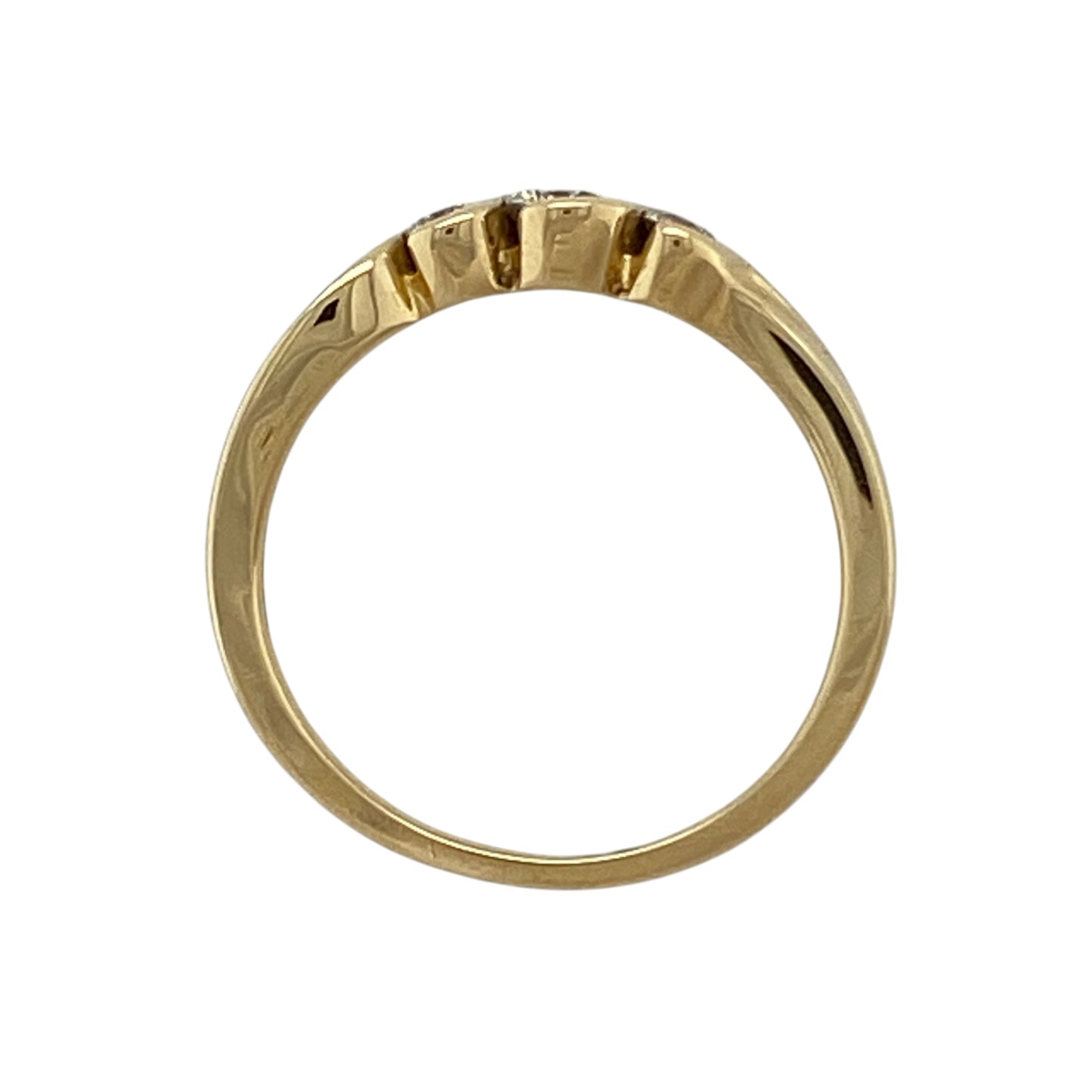 18ct Gold & Diamond Twist Trilogy Ring