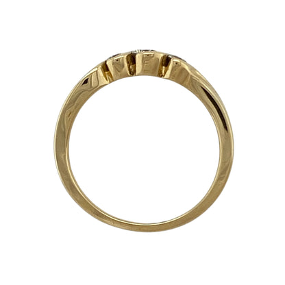 18ct Gold & Diamond Twist Trilogy Ring