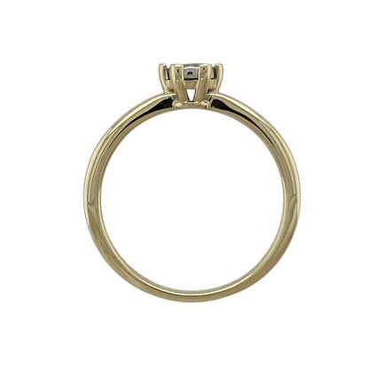 9ct Gold & Diamond Illusion Set Solitaire Ring