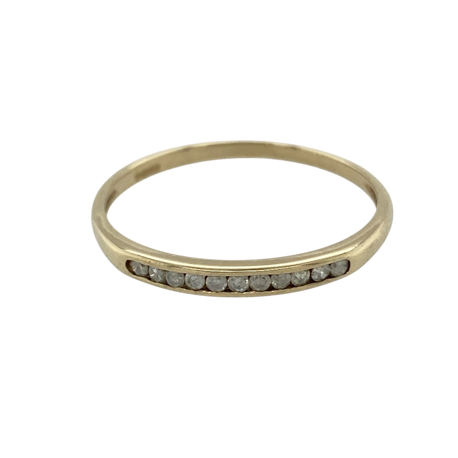 9ct Gold & Diamond Band Ring