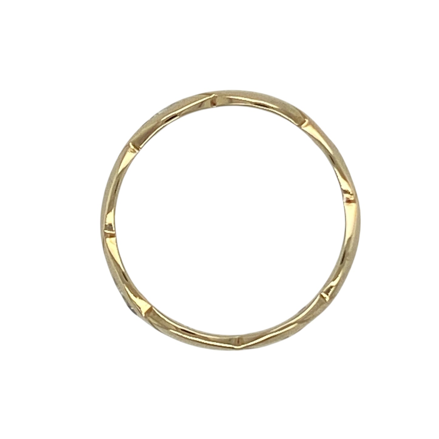 9ct Gold & Diamond Twisted Band Ring
