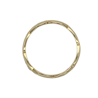 9ct Gold & Diamond Twisted Band Ring