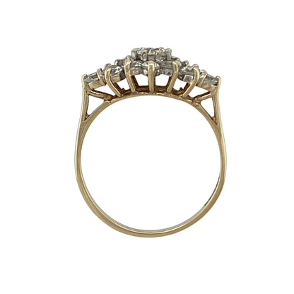9ct Gold & Cubic Zirconia Cluster Ring