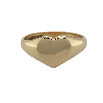 9ct Gold Heart Signet Ring