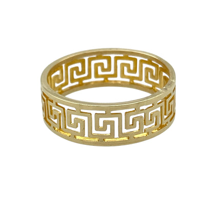 14ct Gold Greek Key Band Ring