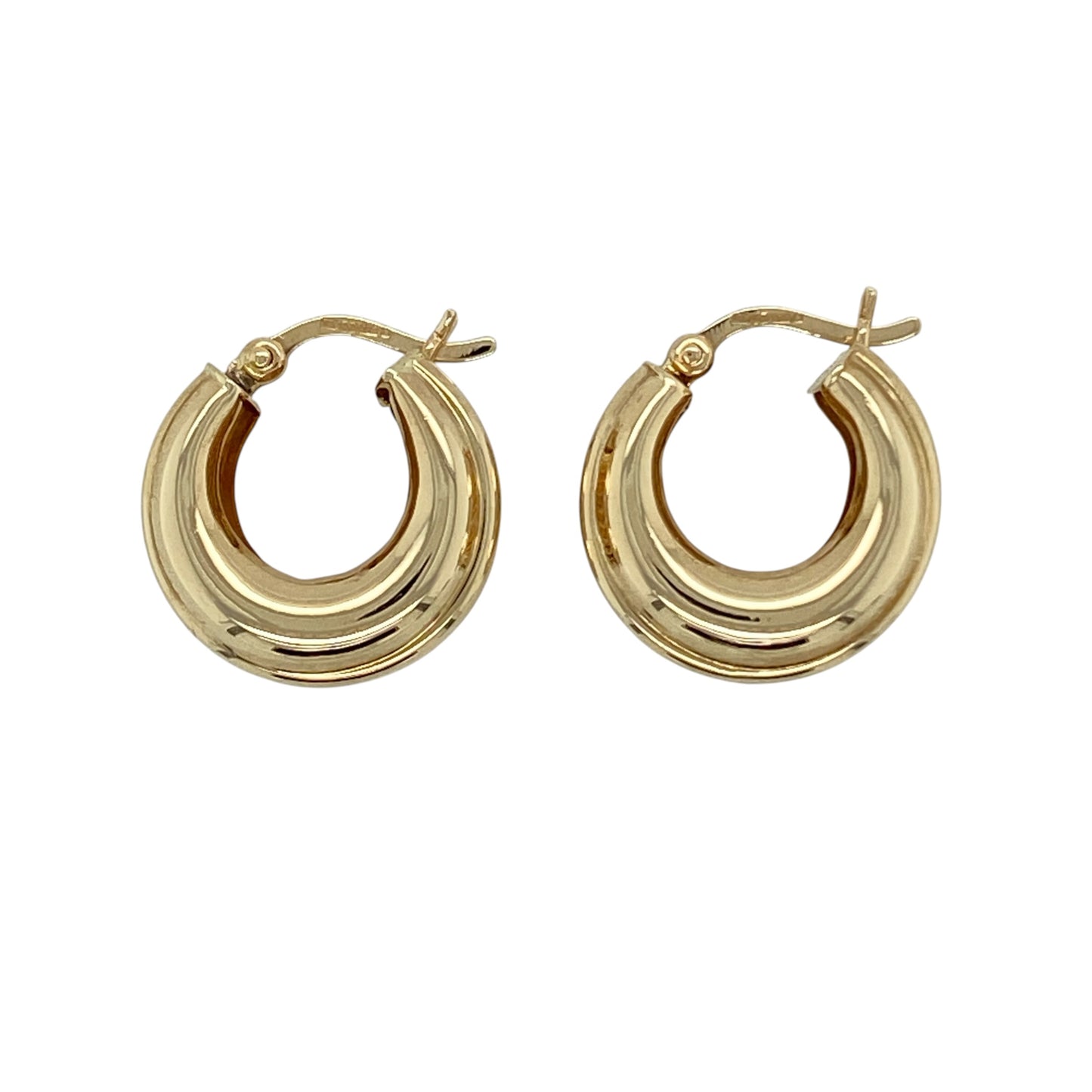 9ct Gold Wide Creole Earrings