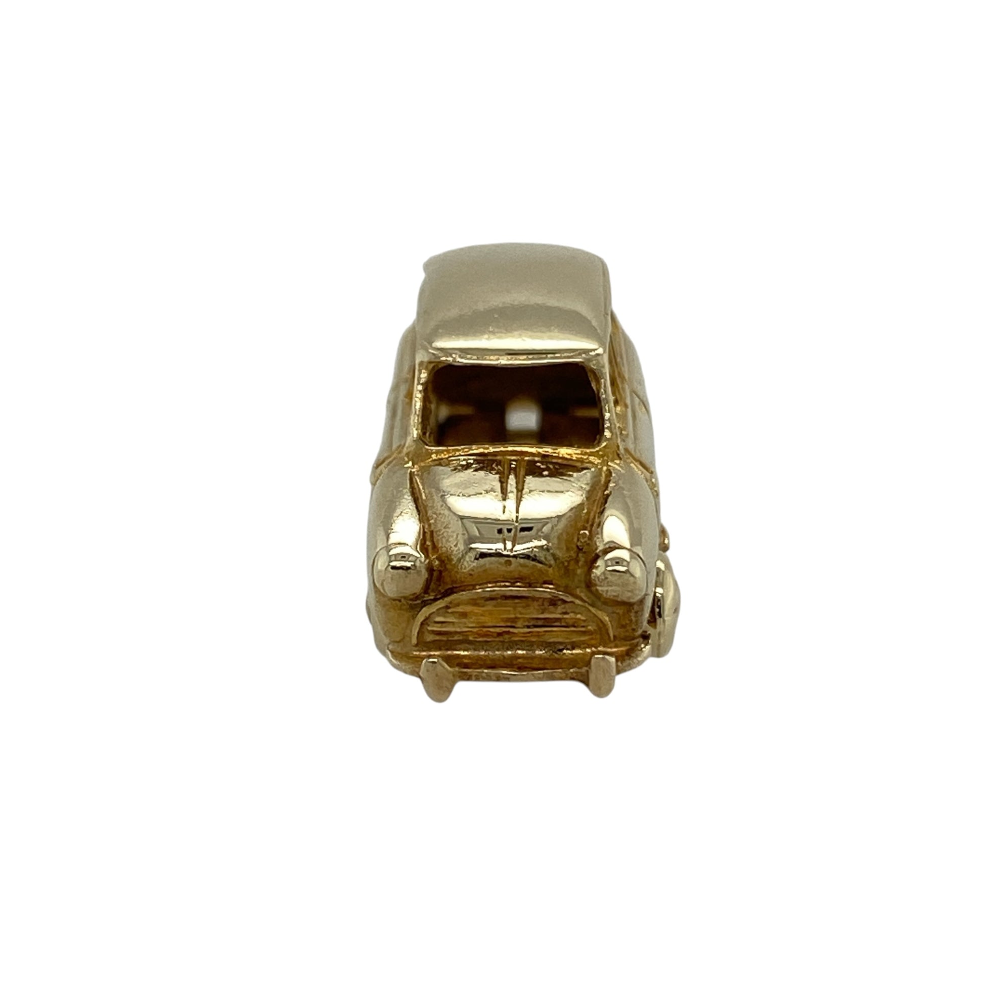 This pre-owned 9ct yellow gold car pendant is a distinctive novelty design, featuring a detailed car motif in warm yellow gold.

Design: Featuring a decorative car-shaped design, this pendant has a distinctive finish in warm 9ct yellow gold.
Material: Made from 9-carat yellow gold.
Pendant Detail: Car-shaped pendant with a bail measuring approximately 4mm in diameter.
Size & Weight: Total weight 4.30 grams.