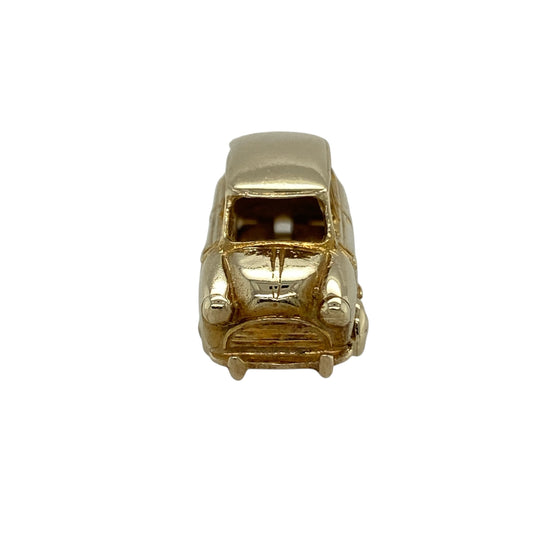 This pre-owned 9ct yellow gold car pendant is a distinctive novelty design, featuring a detailed car motif in warm yellow gold.

Design: Featuring a decorative car-shaped design, this pendant has a distinctive finish in warm 9ct yellow gold.
Material: Made from 9-carat yellow gold.
Pendant Detail: Car-shaped pendant with a bail measuring approximately 4mm in diameter.
Size & Weight: Total weight 4.30 grams.