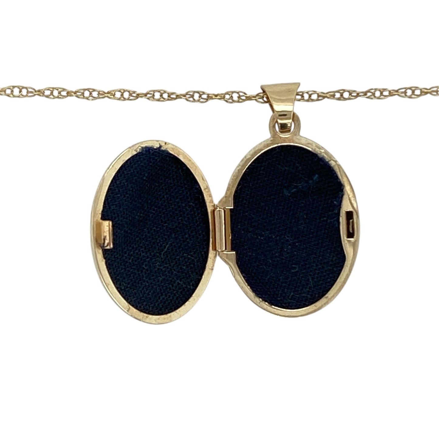 9ct Gold Footprint Oval Locket 19" Necklace
