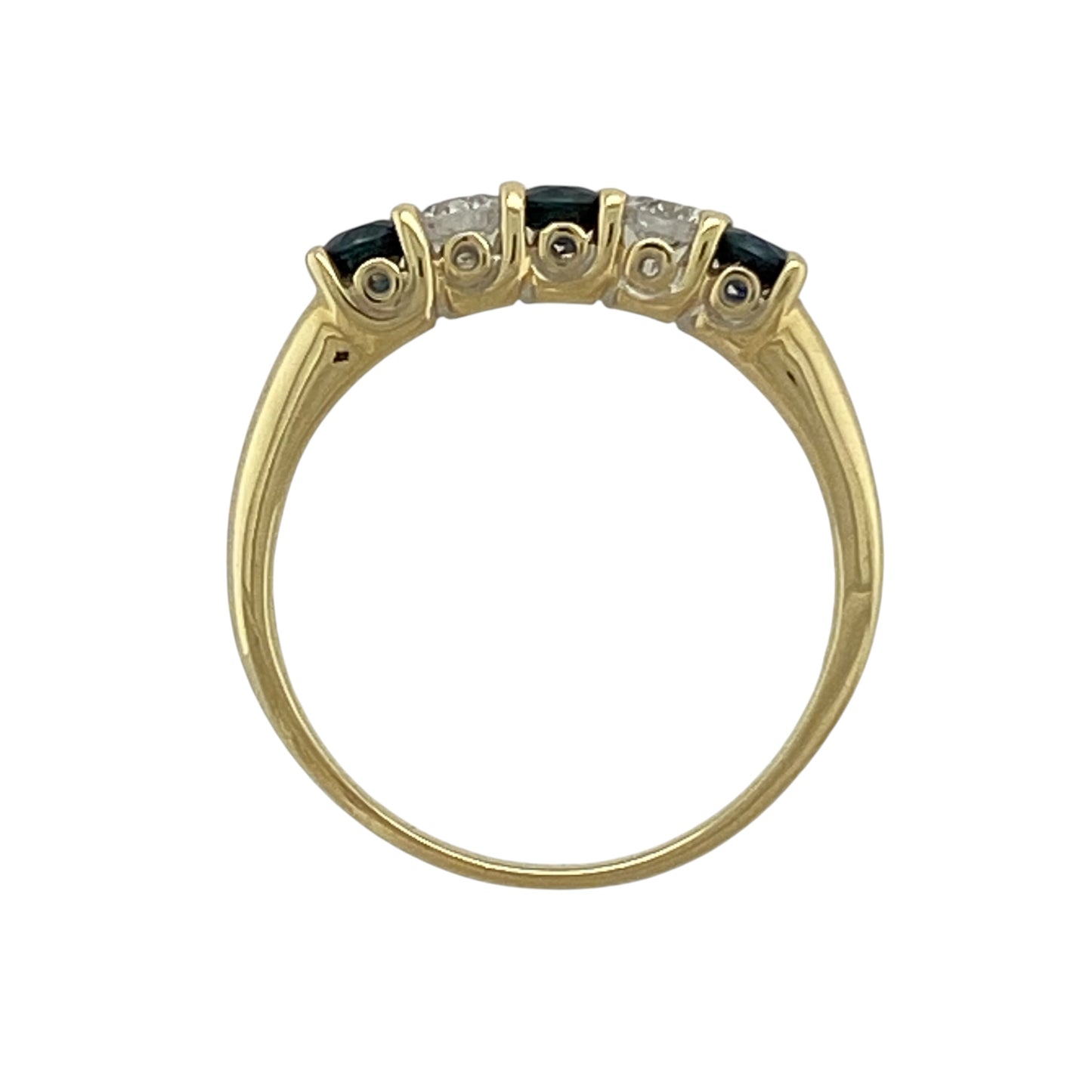 18ct Gold Diamond & Sapphire Band Ring