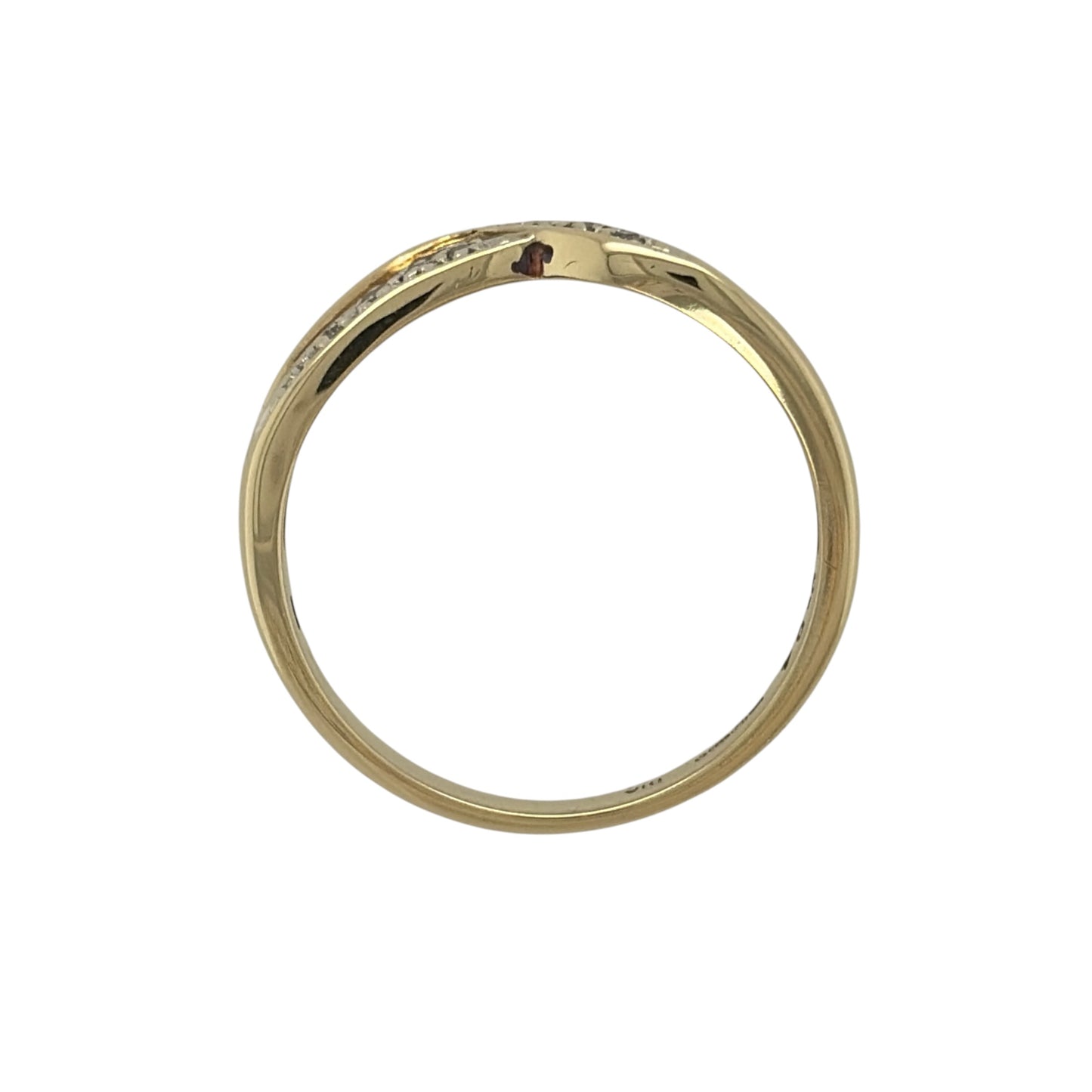 9ct Gold & Diamond Wishbone Ring