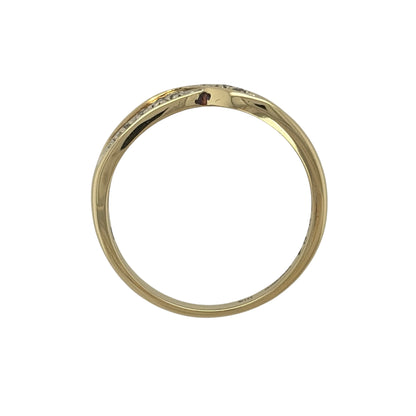 9ct Gold & Diamond Wishbone Ring