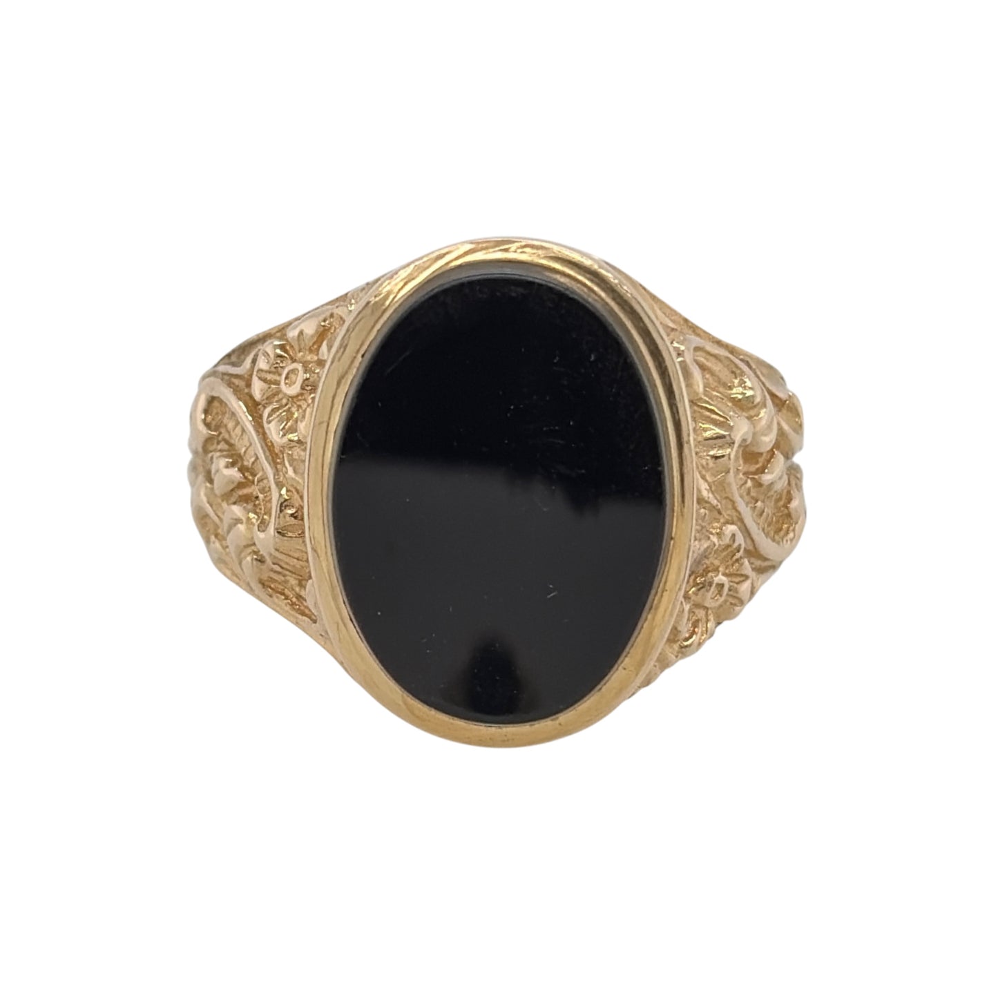 9ct Gold & Onyx Oval Signet Ring