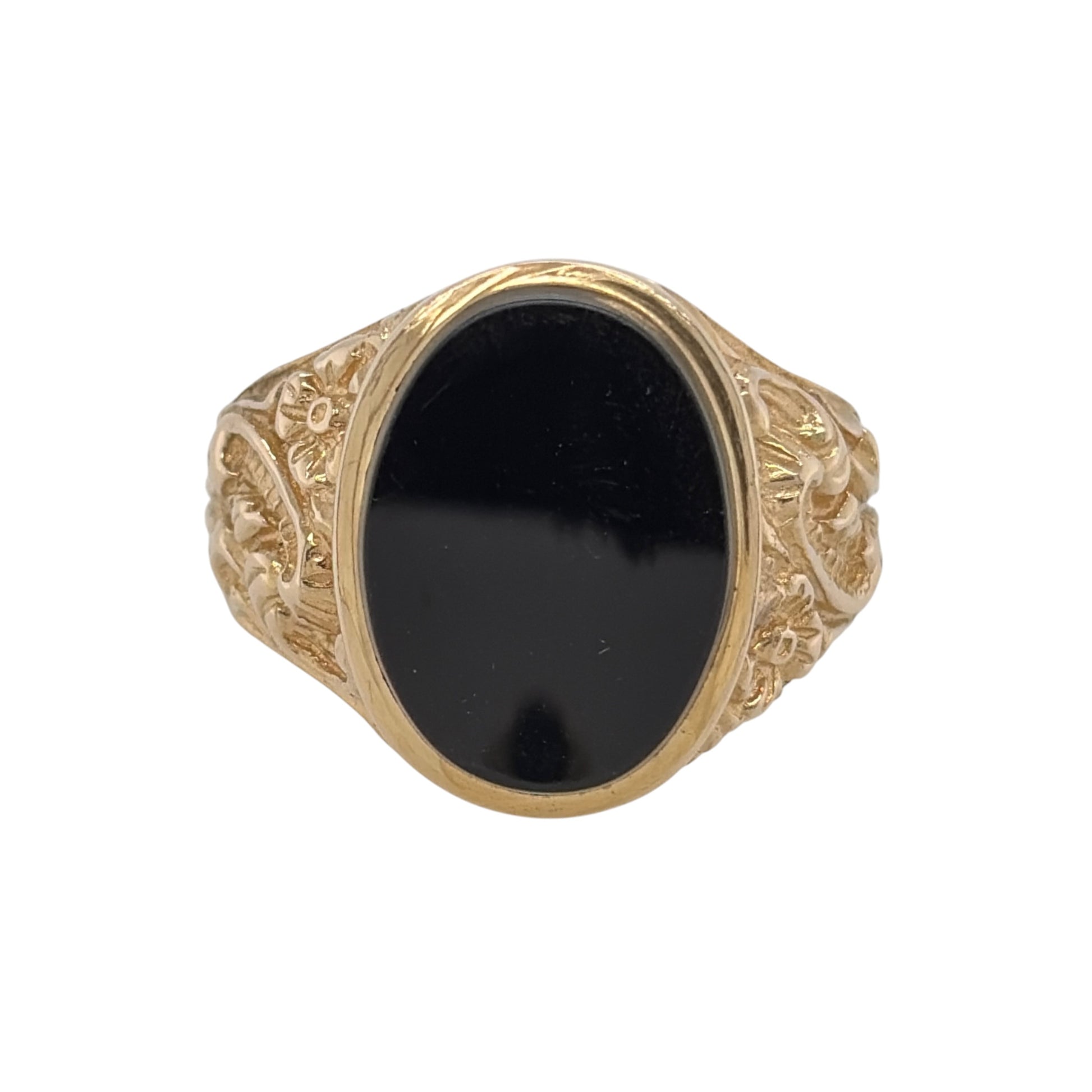 9ct Gold & Onyx Oval Signet Ring