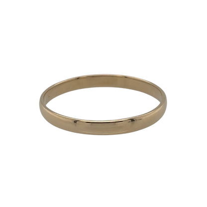 9ct Gold 2mm Wedding Band Ring