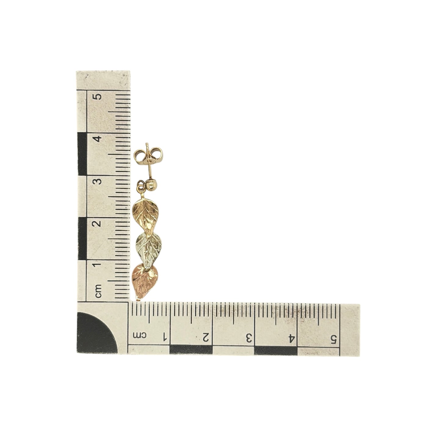 9ct Gold Leaf Drop Earrings