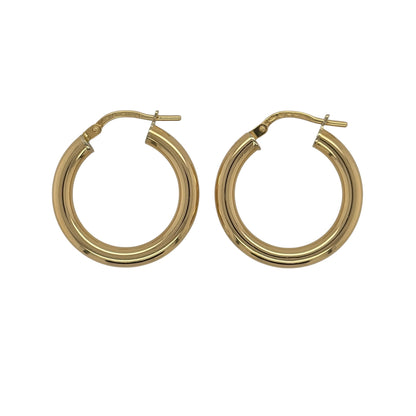 9ct Gold Plain Hoop Creole Earrings