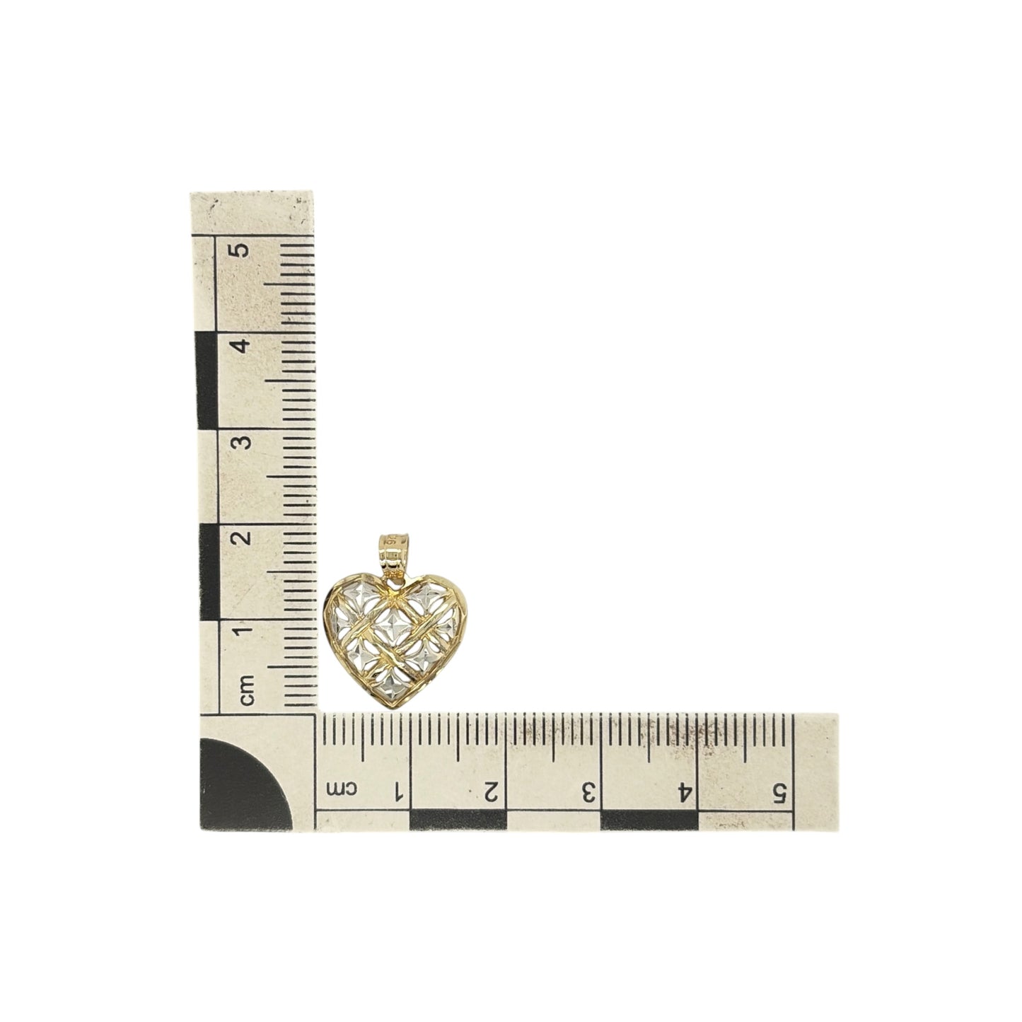 9ct Gold Open Patterned Heart Pendant