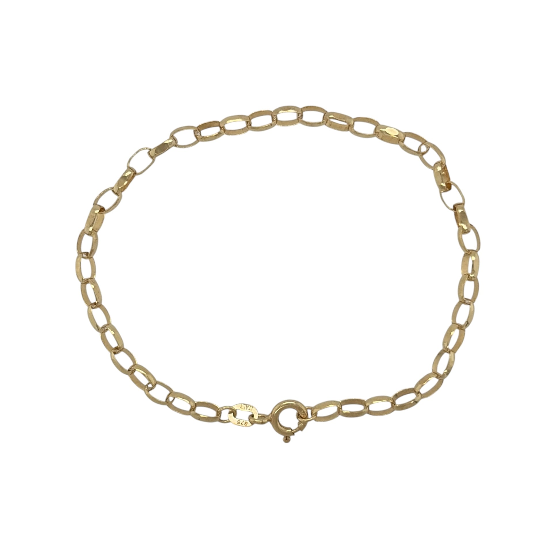 9ct Gold 7" Belcher Bracelet