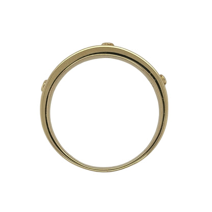 9ct Gold & Diamond Set Clogau Patterned Band Ring