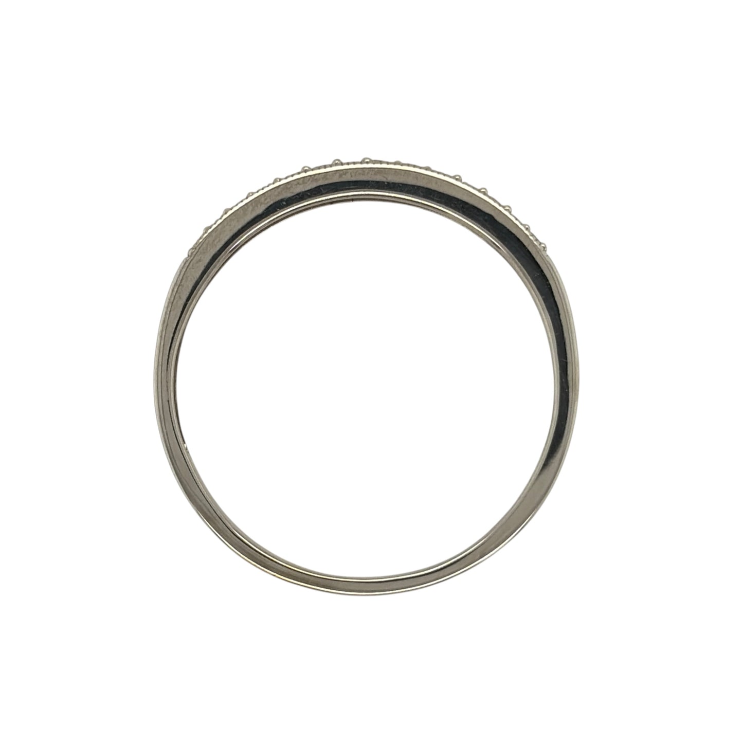 9ct White Gold & Diamond Band Ring