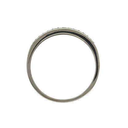 9ct White Gold & Diamond Band Ring