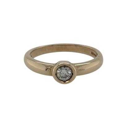 9ct Gold & Diamond Solitaire Ring
