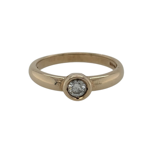 9ct Gold & Diamond Solitaire Ring