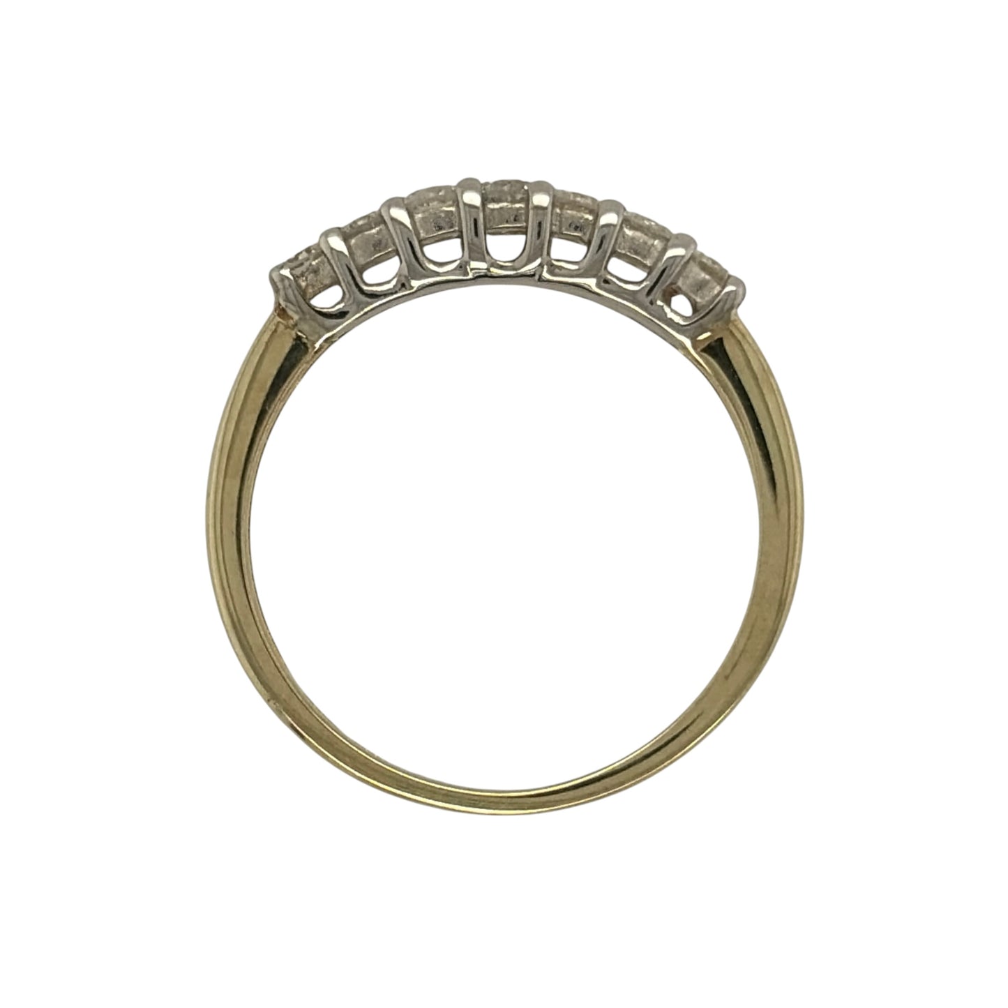 9ct Gold & Diamond Seven Stone Band Ring