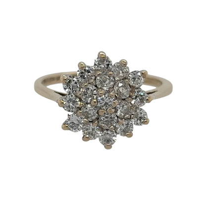 9ct Gold & Cubic Zirconia Cluster Ring