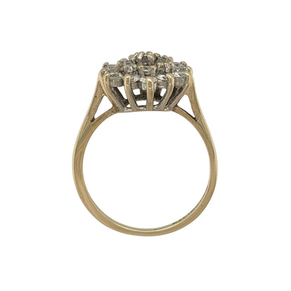 9ct Gold & Cubic Zirconia Cluster Ring