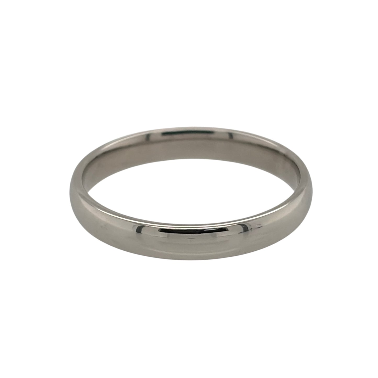 9ct White Gold 3mm Wedding Band Ring