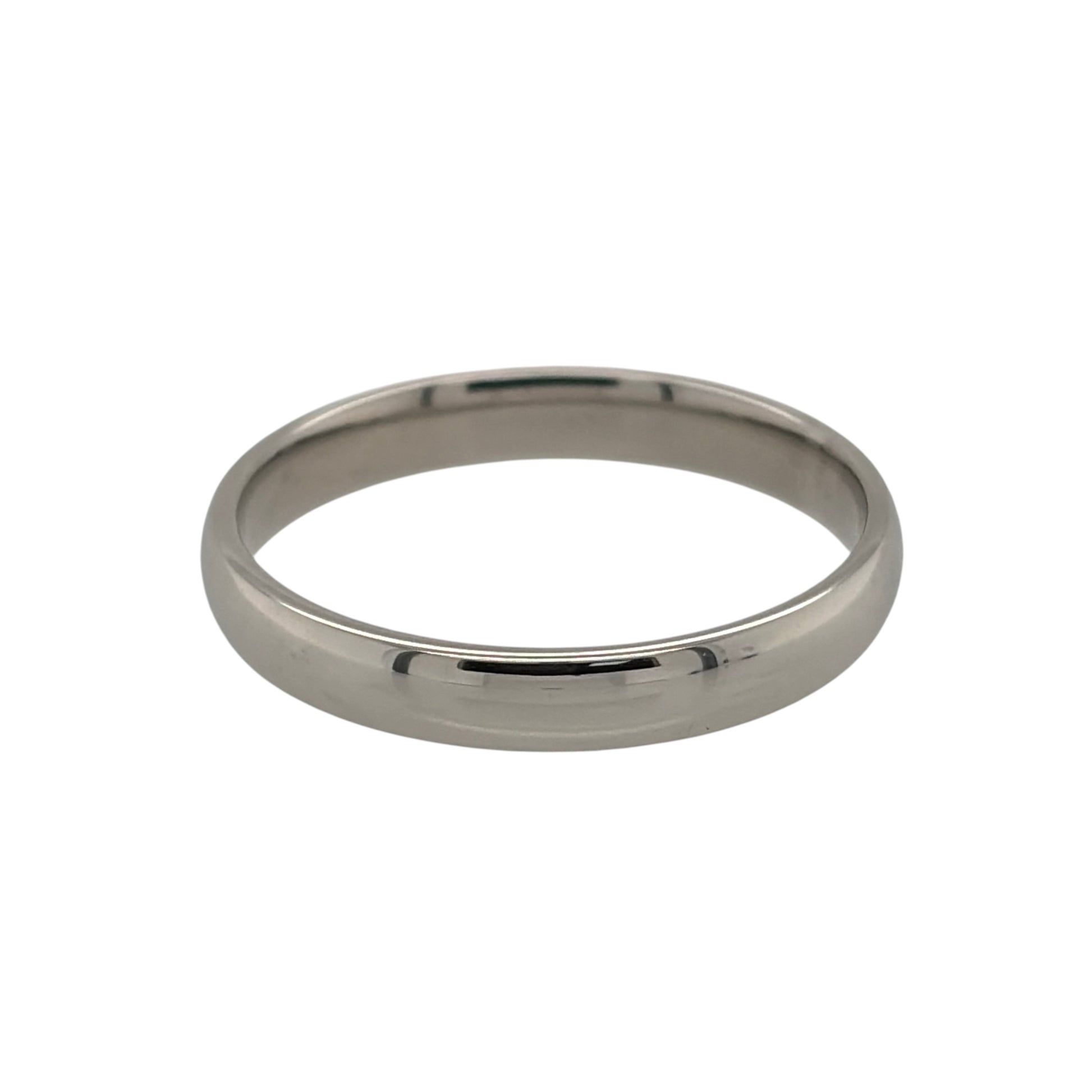 9ct White Gold 3mm Wedding Band Ring