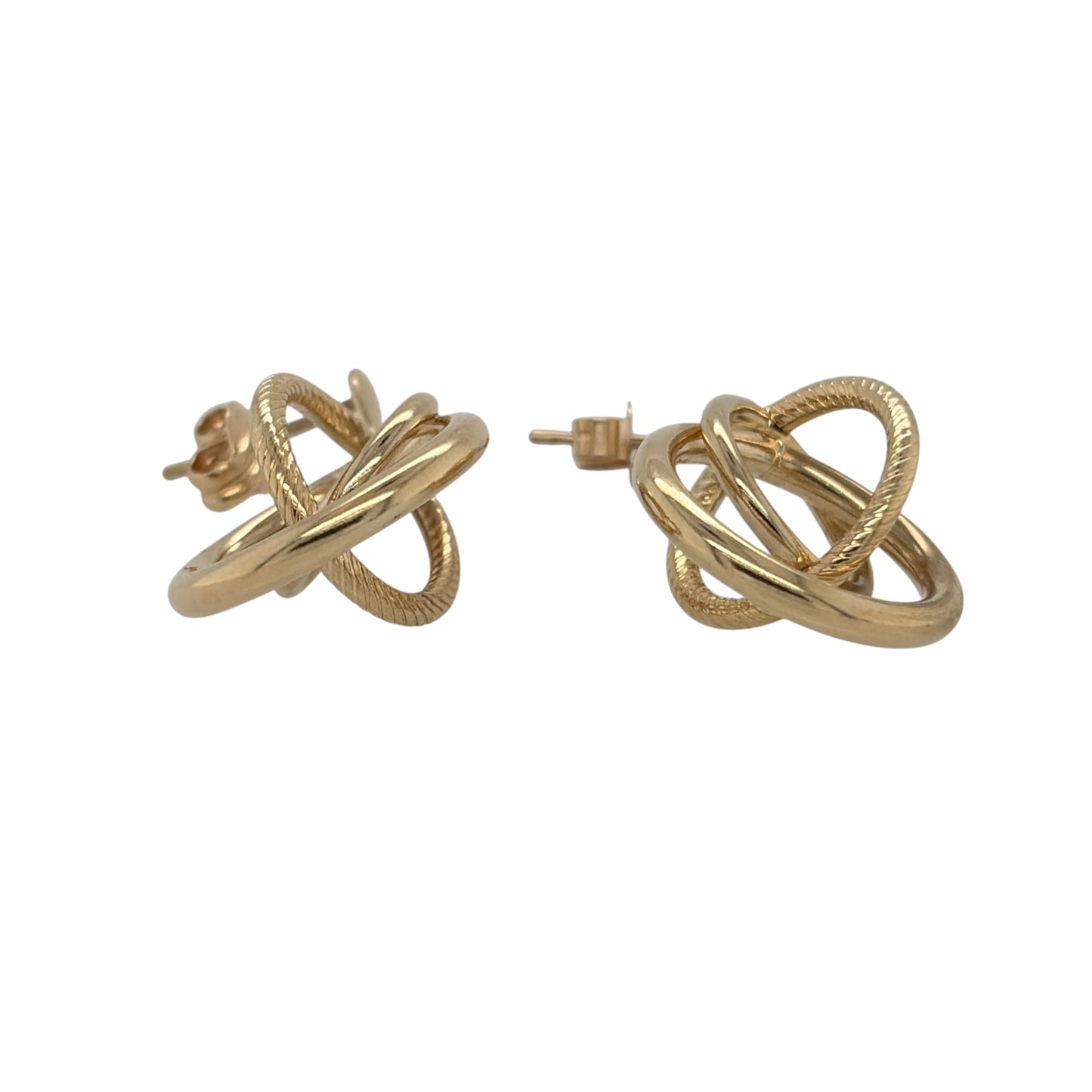 This pre-owned 9ct yellow gold three hoop drop earrings are a stylish design, featuring three hoop elements suspended together to create a decorative drop.

Design: Featuring three linked hoop elements on each earring, these drop earrings have a simple yet distinctive design finished in warm 9ct yellow gold.
Material: Made from 9-carat yellow gold.
Earring Detail: Three hoop drop design with a lightweight profile suitable for a range of occasions.
Size & Weight: Total combined weight 2.30 grams.