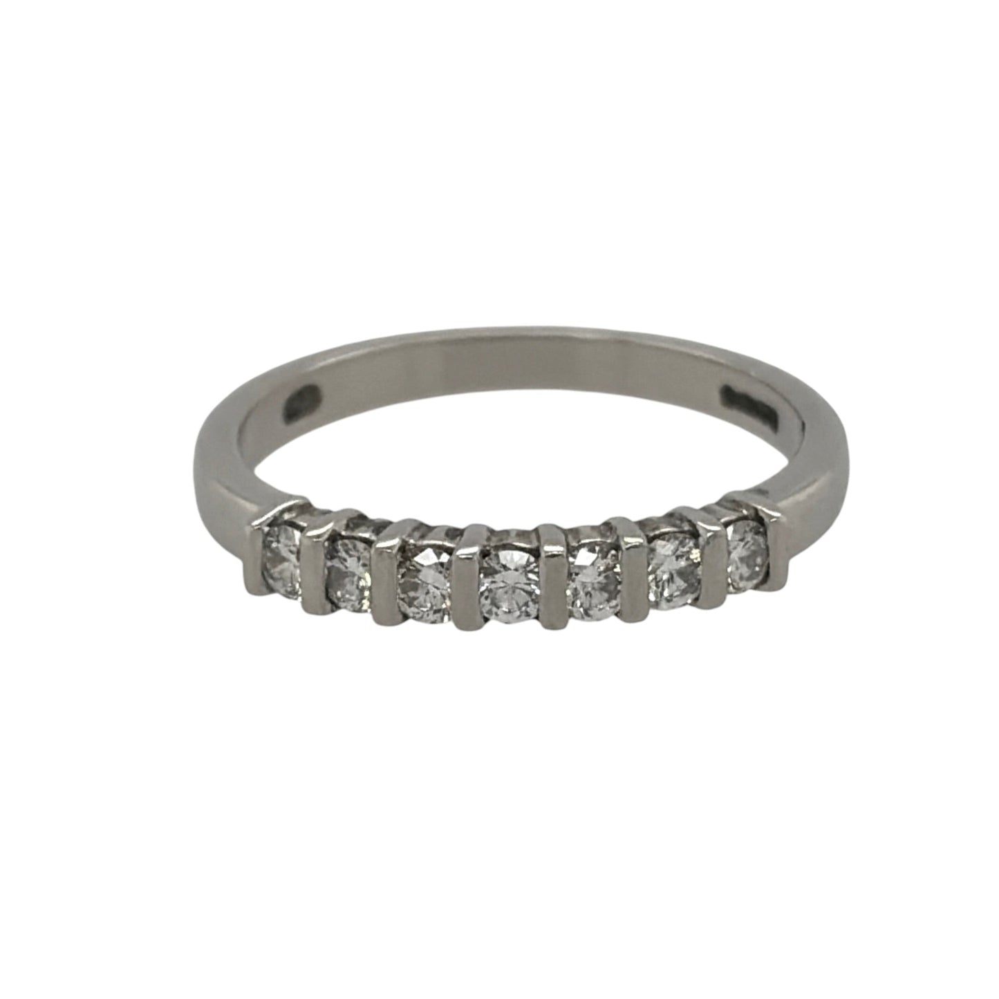 Platinum & Diamond Seven Stone Band Ring