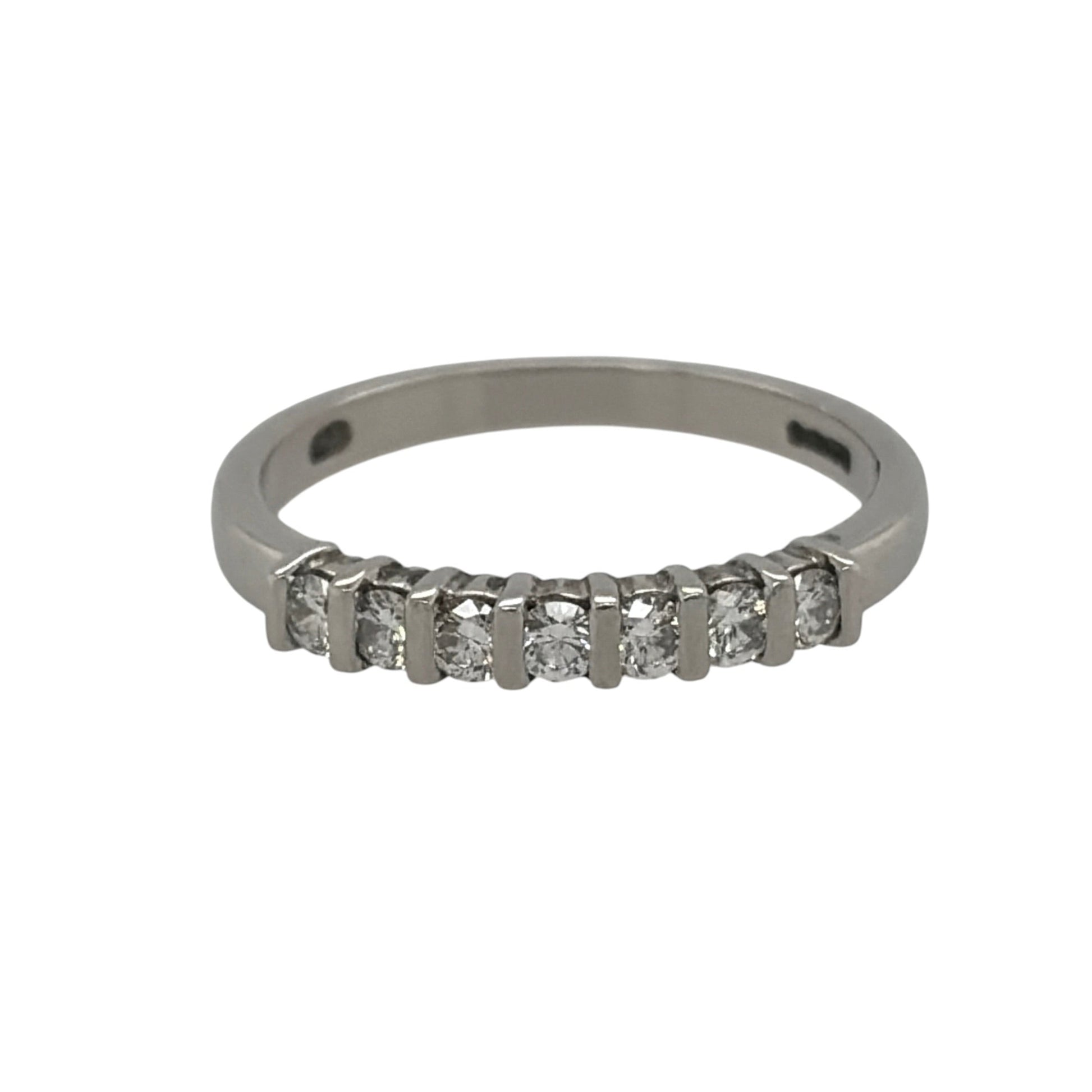 Platinum & Diamond Seven Stone Band Ring