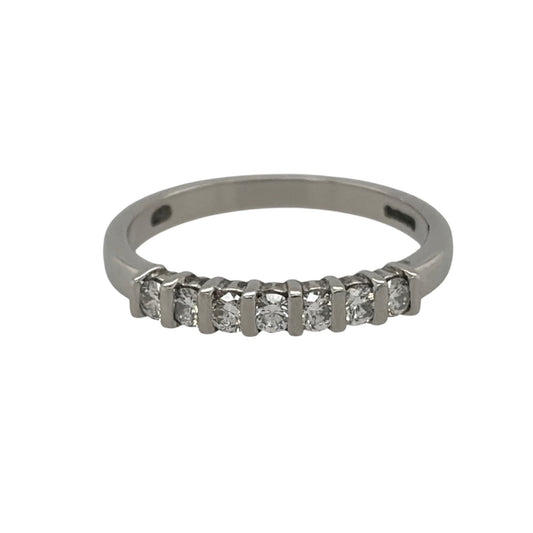 Platinum & Diamond Seven Stone Band Ring