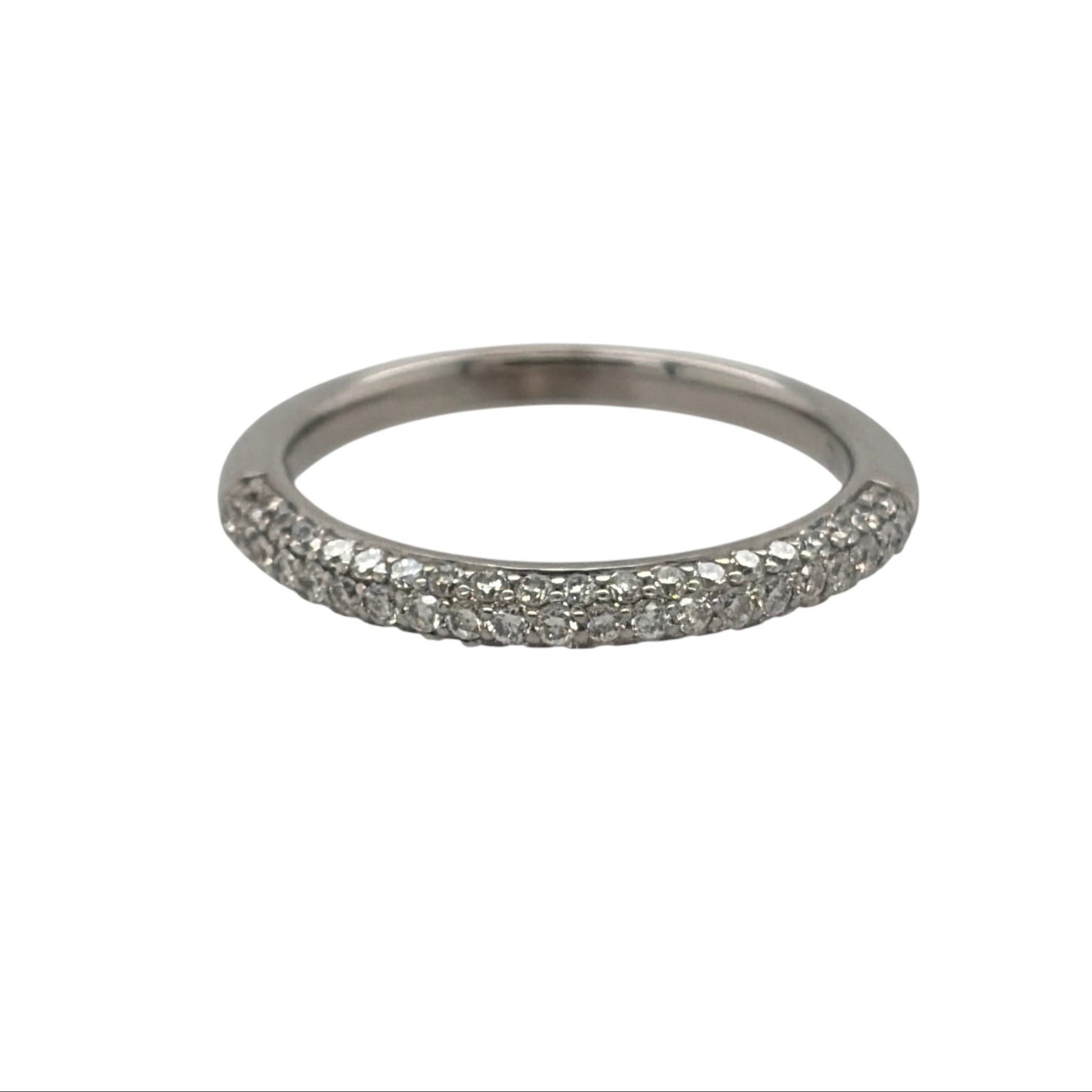 18ct White Gold & Diamond Band Ring