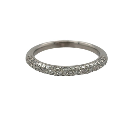 18ct White Gold & Diamond Band Ring