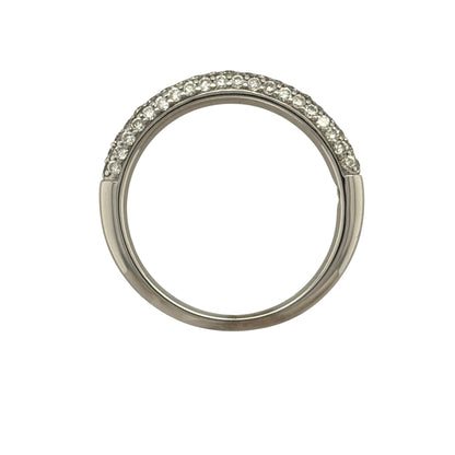 18ct White Gold & Diamond Band Ring