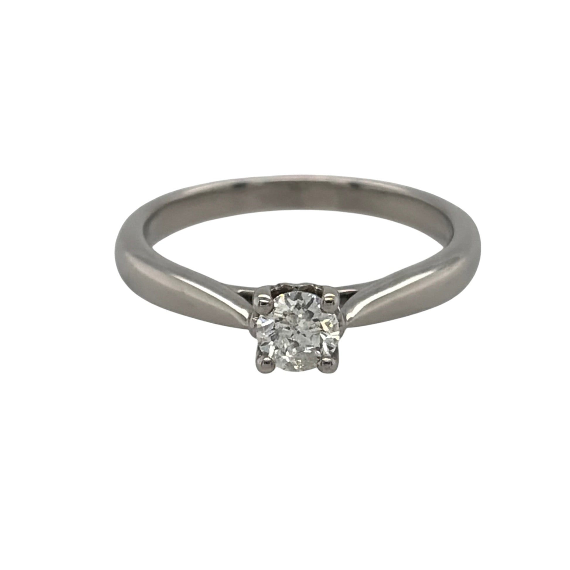 9ct White Gold & Diamond Solitaire Ring